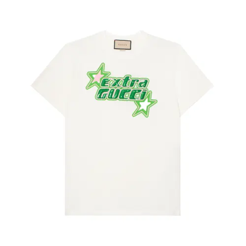 GUCCI Logo Printed Crewneck T Shirt