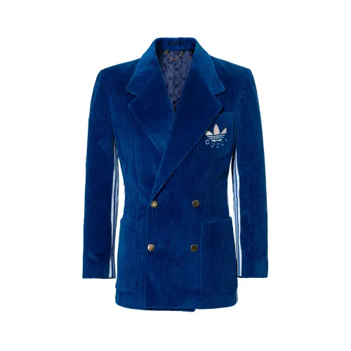 GUCCI x Adidas Originals FW22 Business Suit Coat Men's Starry Sky Blue