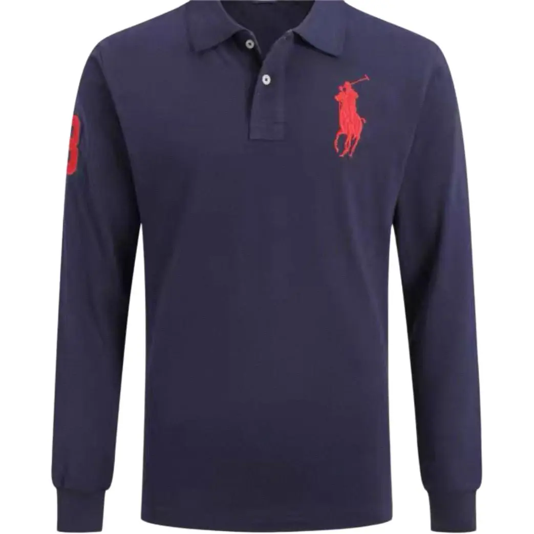 Polo Ralph Lauren Big Pony Polo Shirt Custom Slim Fit Men's Marine Blue