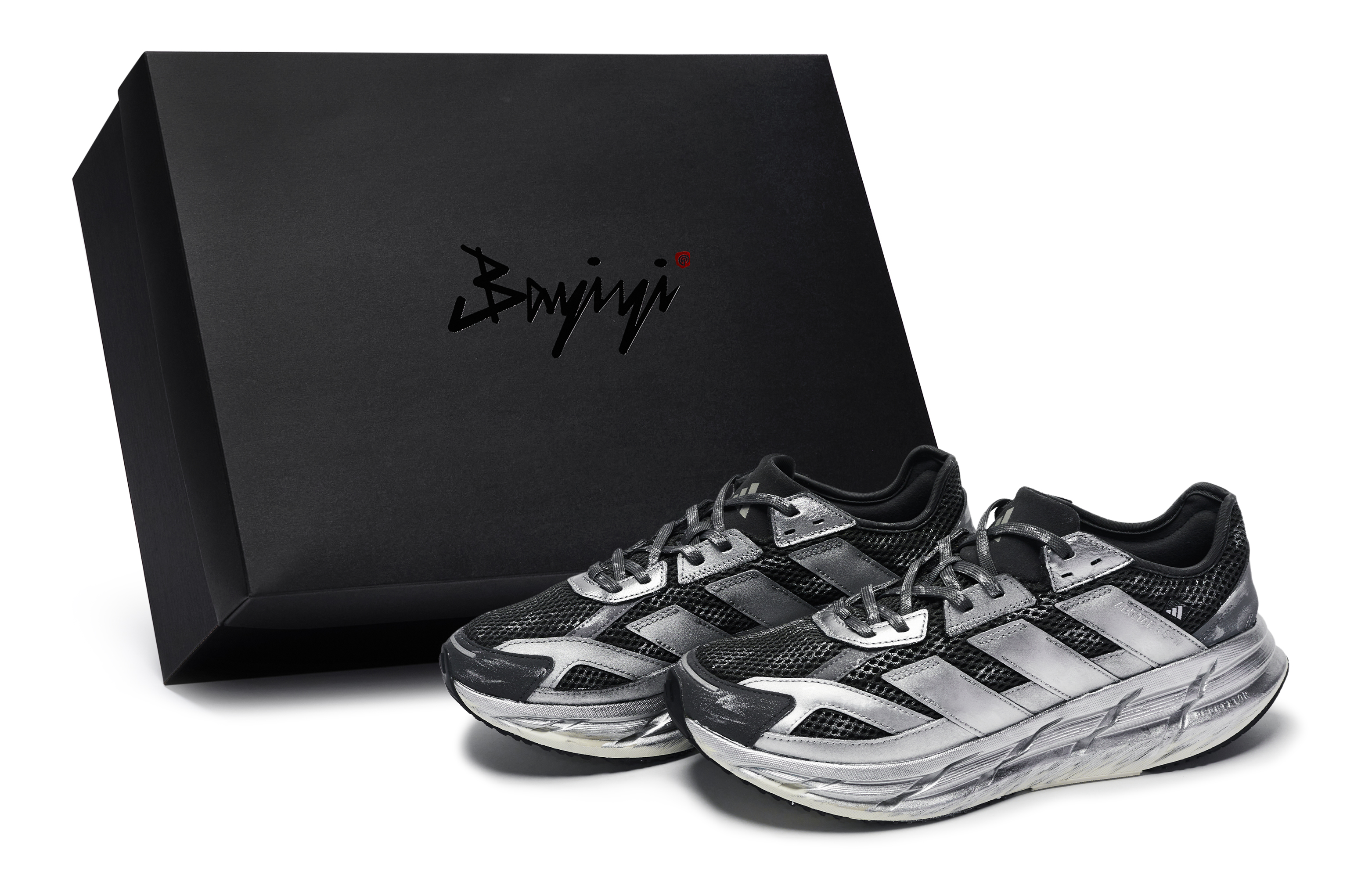 Adidas ADISTAR 3 Abrasion Resistant Abrasion Resistant Low top Running Shoes Unisex Black Silver Gray