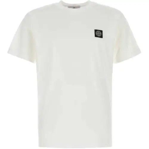 STONE ISLAND Logo Patch Crewneck T Shirt