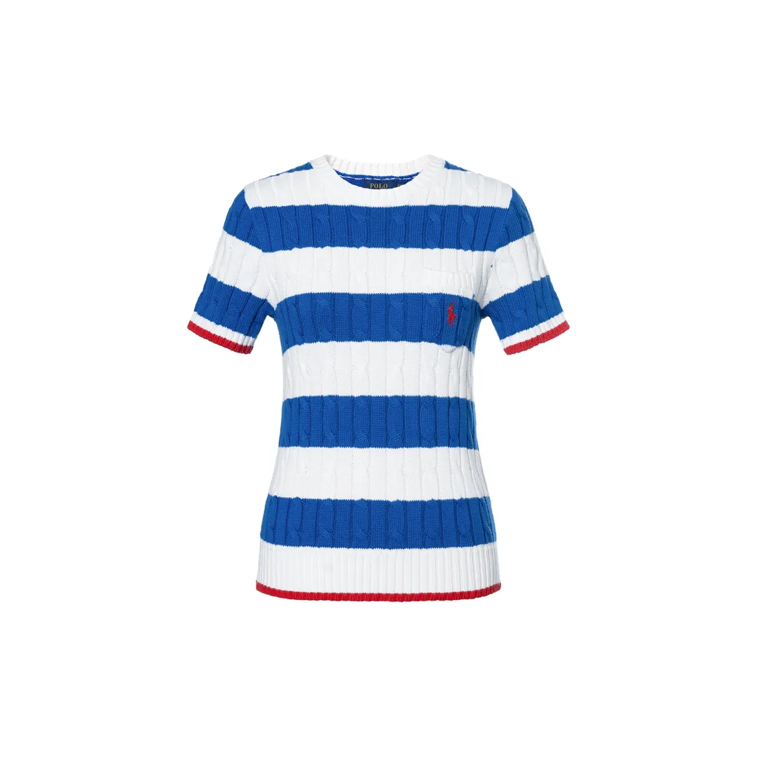 Polo Ralph Lauren Striped Cable-knit Top
