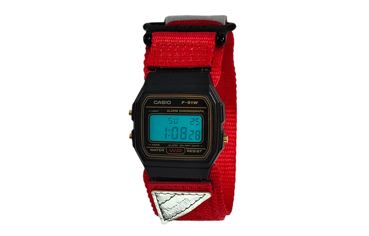 CASIO Custom Collection Quartz Movement Nylon Strap Watch Men's Watches Black Dial