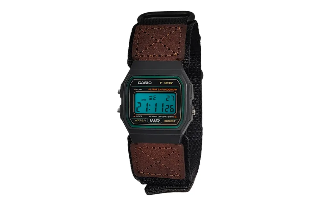CASIO Custom Collection Quartz Movement Nylon Strap Men's Watches Black Dial