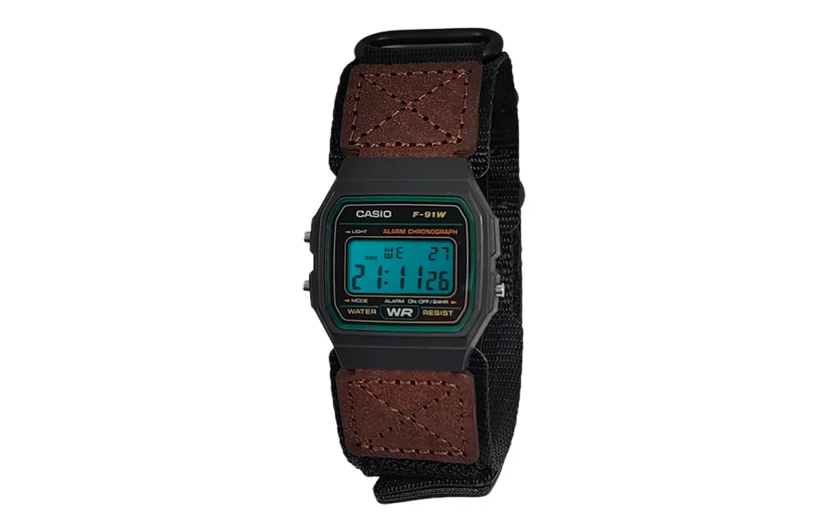 CASIO Custom Collection Quartz Movement Nylon Strap Men's Watches Black Dial