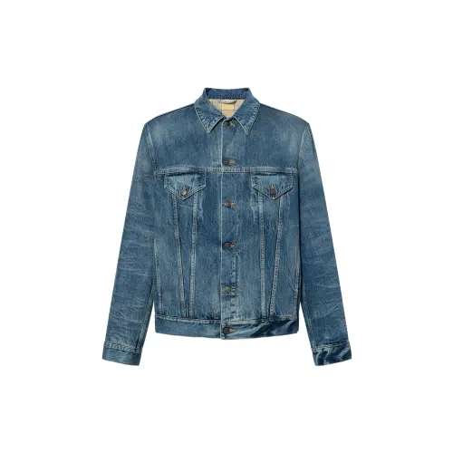 GUCCI Denim Jackets Men's Blue Moderate