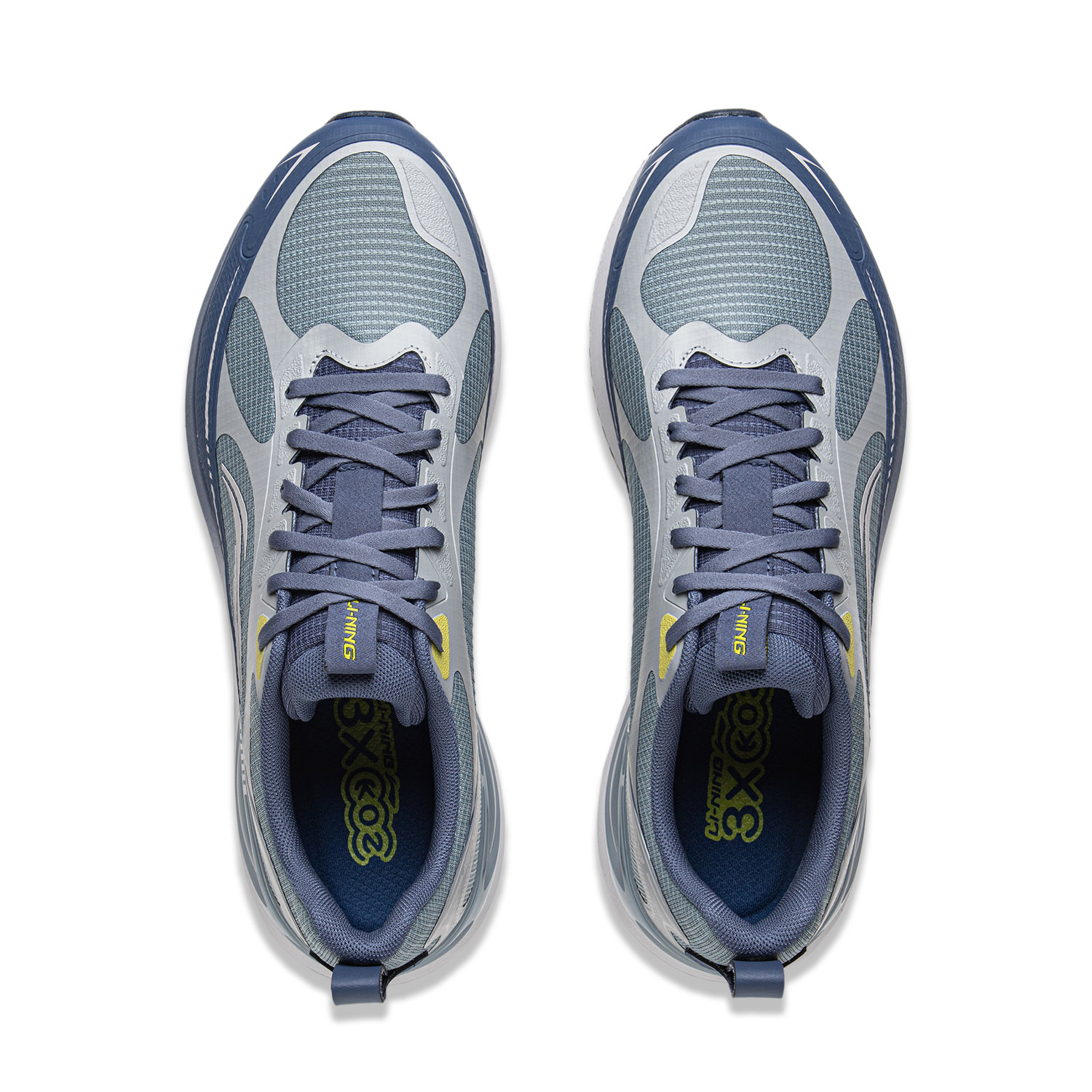 Li Ning Easy to Adapt 2 Cushioning Slip Resistant Abrasion Resistant Breathable Low top Running Shoes Men’s Gray Blue