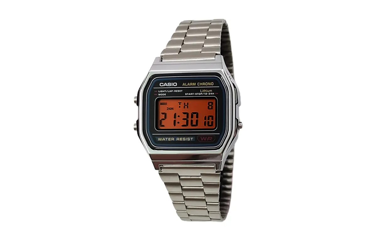 CASIO Custom Collection Quartz Movement Stainless Steel Strap Watch Men's Watches Black Dial