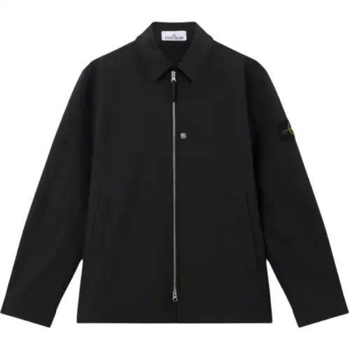 STONE ISLAND Logo Patch Zip Up Jacket