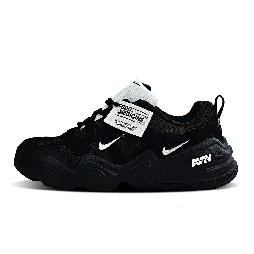 Nike Tech Hera Tag Marker 2 Abrasion Resistant Low top Chunky Sneakers Unisex Black White