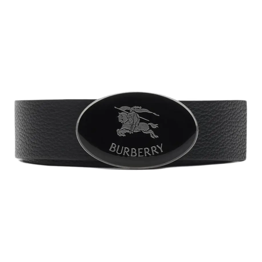 Burberry Calfskin Leather Belts Men's Black 3cm