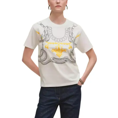 HERMES FW25 Drop Shoulder Sleeve T Shirt Women's