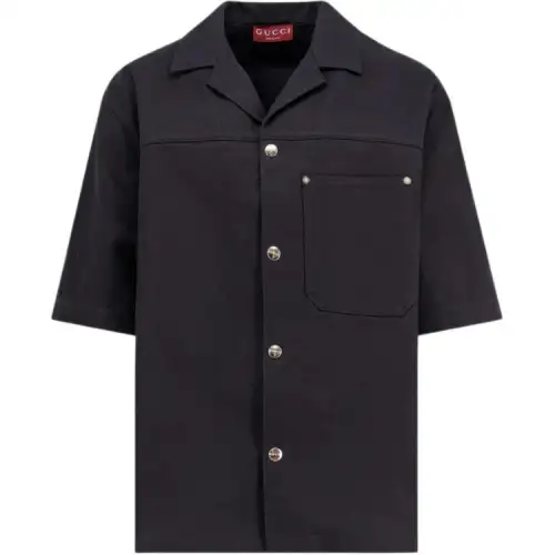 Gucci Gg Jacquard Short-Sleeved Shirt