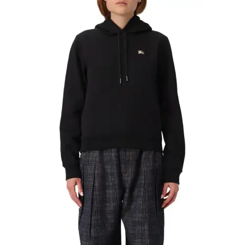 Burberry Logo Embroidered Drawstring Hoodie