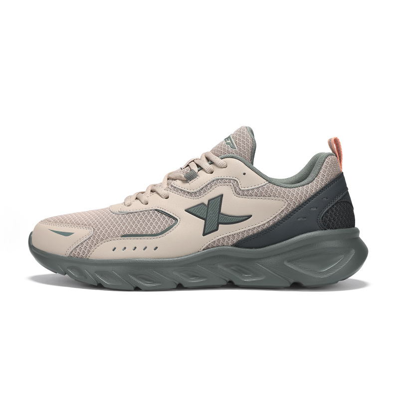XTEP Cushioning Abrasion Resistant Low top Casual Running Shoes Men’s Tea Umber Coal Black