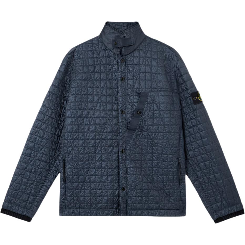 Мужская куртка STONE ISLAND FW25 CRINKLE REPS NY QUILTED-TC (темно-синяя)