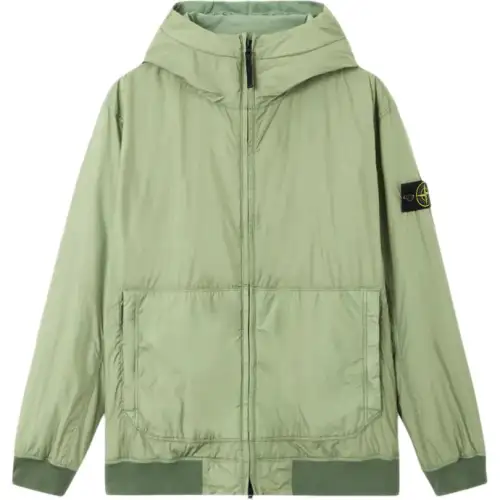 Stone Island logo-patch zip-fastening jacket