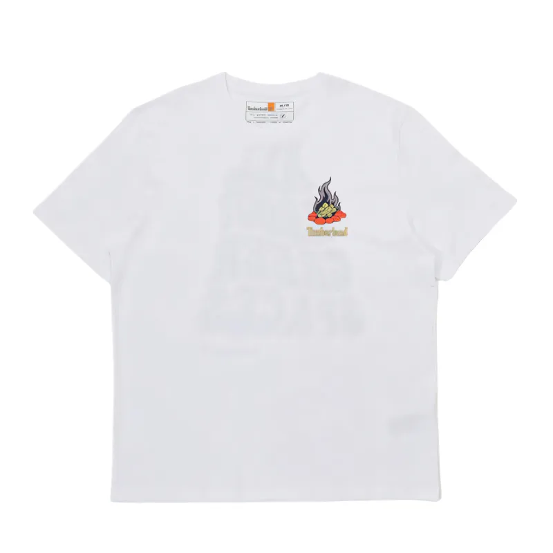 Timberland T Shirts Unisex White Crew Neck Moderate Straight Fit