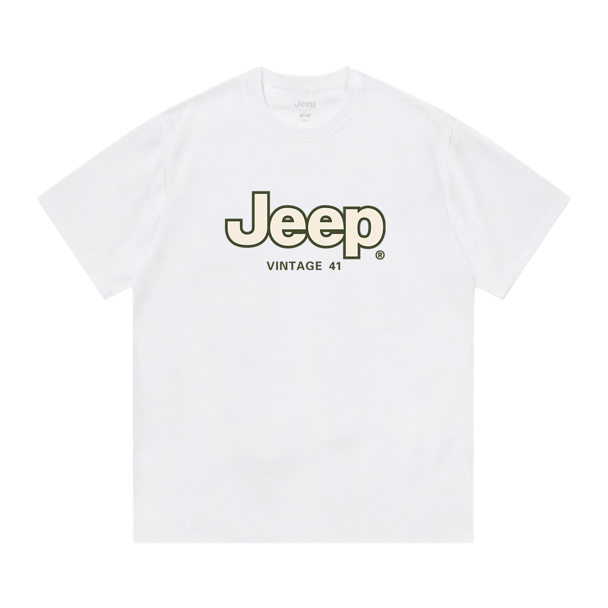 Футболка Jeep Лого-принт (бежевая)