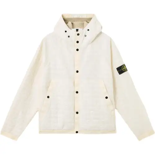 STONE ISLAND Puffer Jacket Unisex Ecru