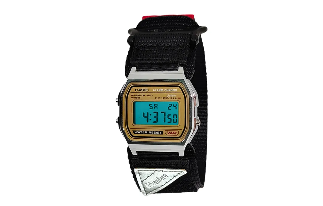 CASIO Custom Collection Quartz Movement Nylon Strap Men's Watches Gold Dial