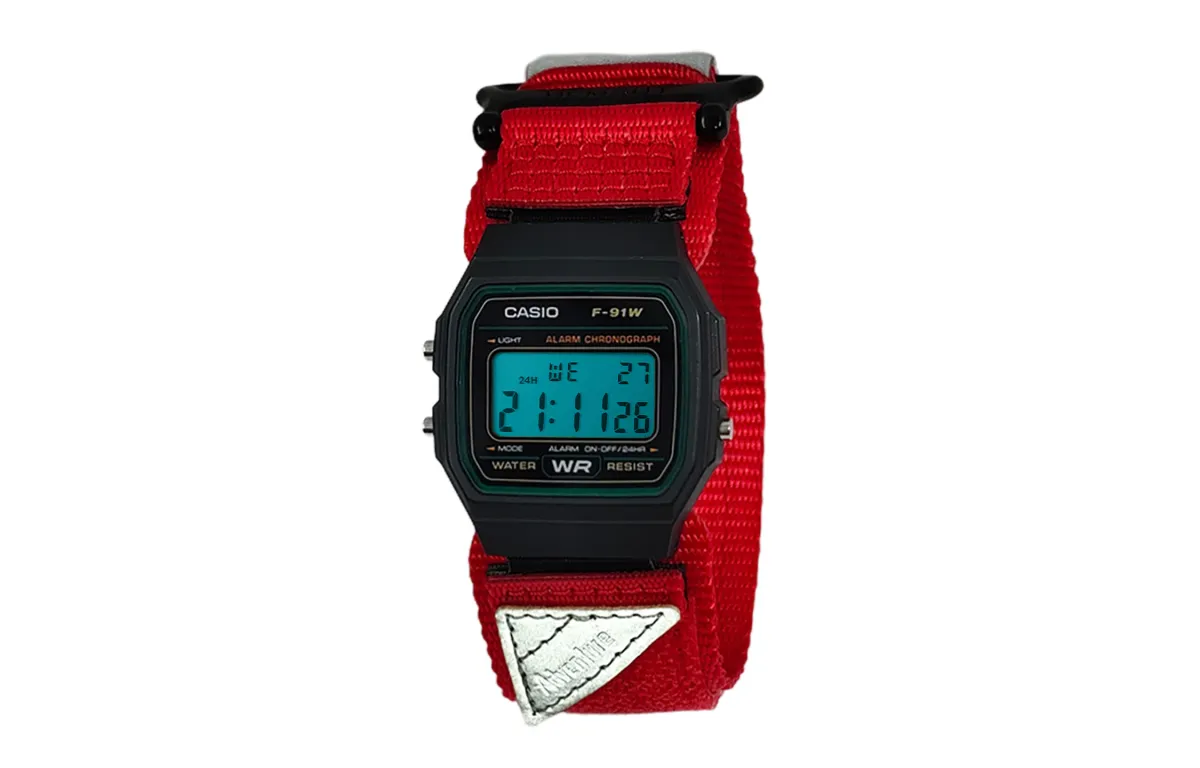 CASIO Custom Collection Quartz Movement Nylon Strap Watch Men's Watches Black Dial