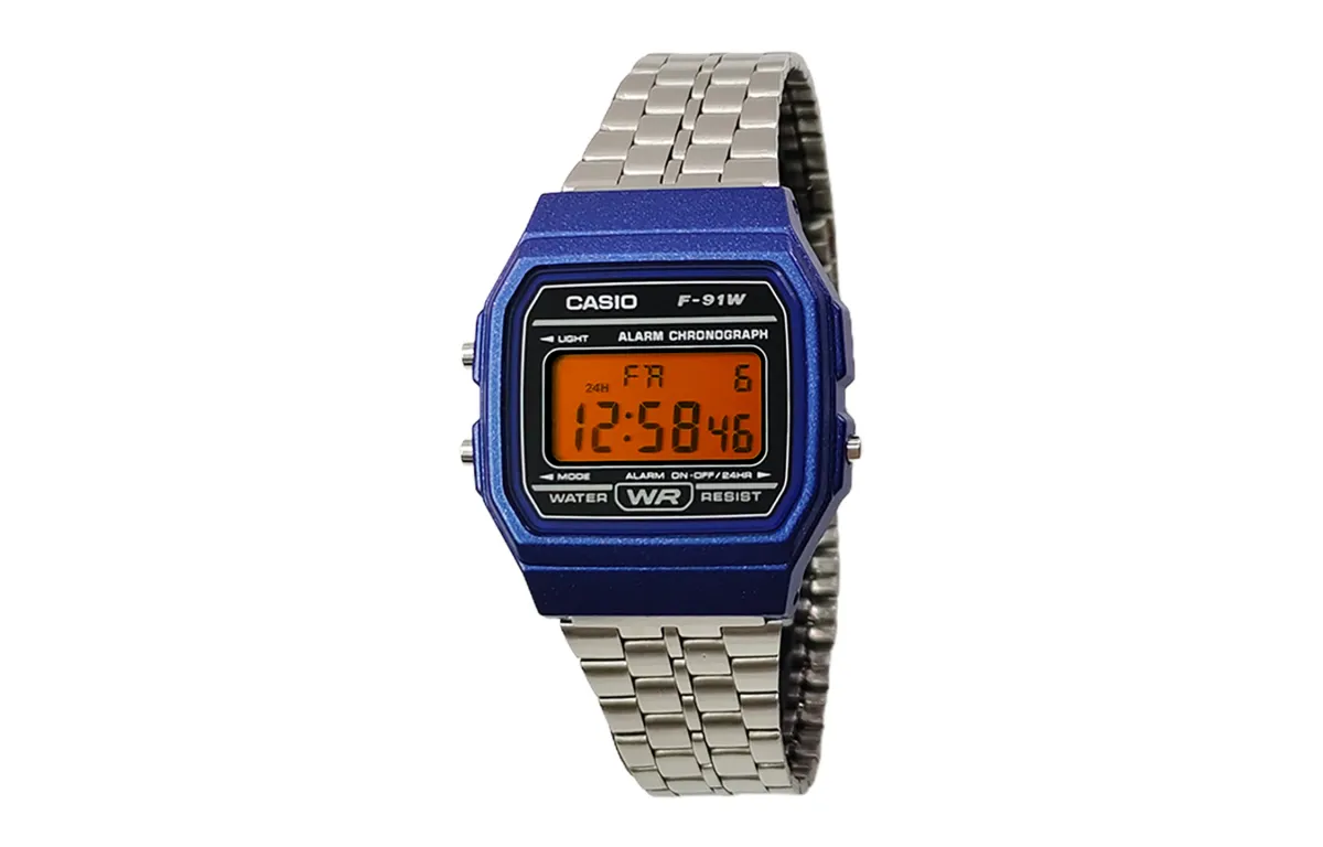 CASIO Custom Collection Quartz Movement Stainless Steel Strap Watch Men's Watches Black Dial