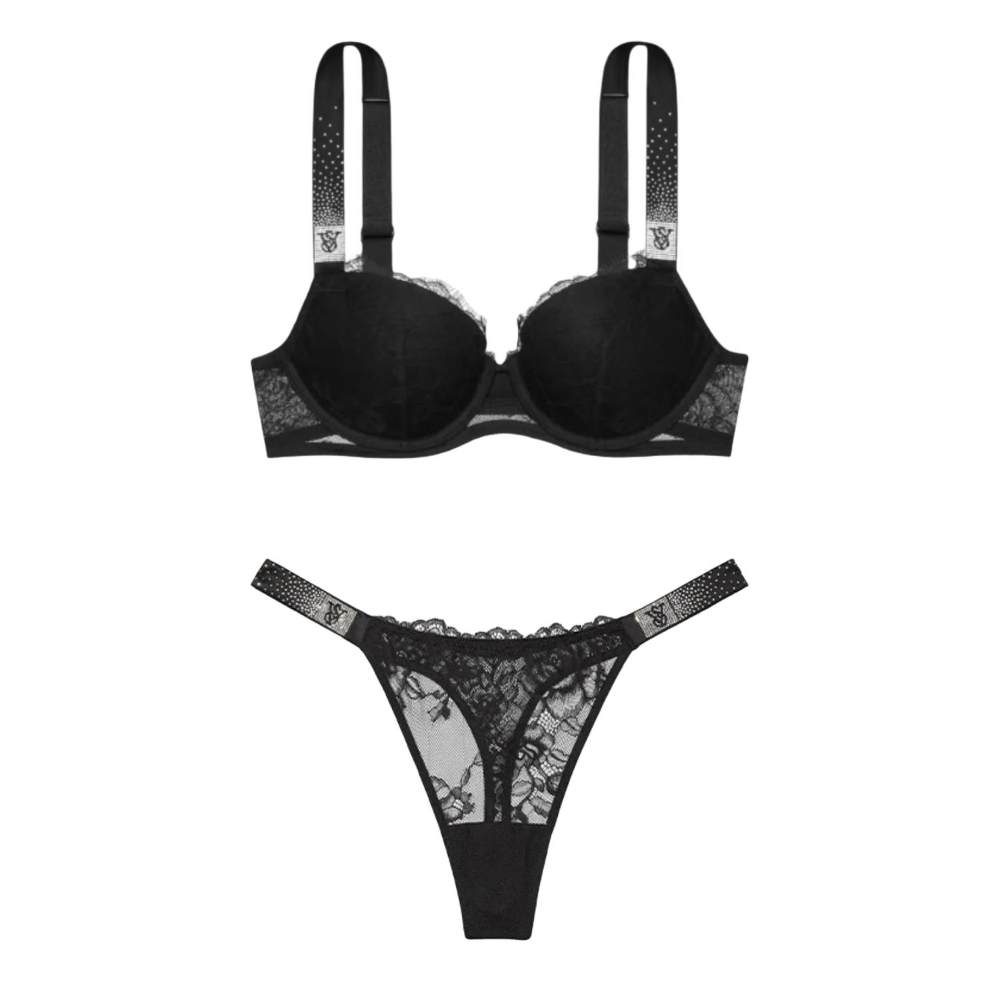 Женский комплект нижнего белья Victoria's Secret (черный)