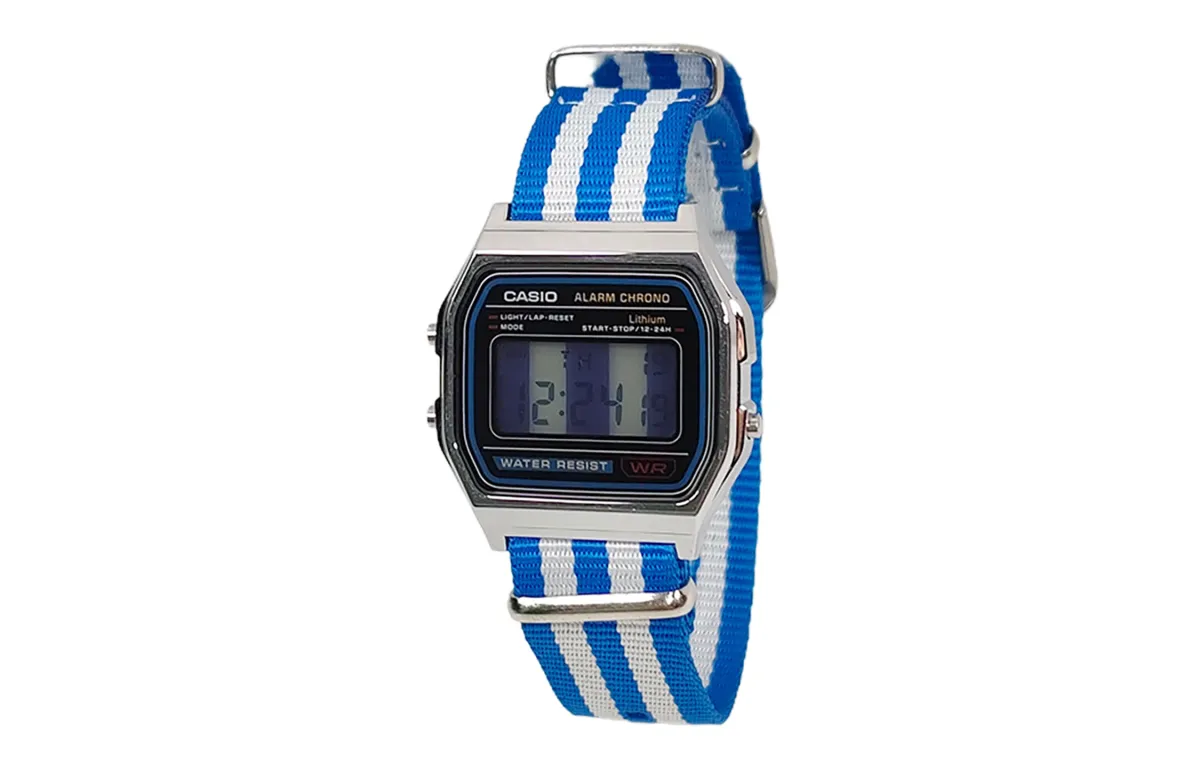 CASIO Custom Collection Quartz Movement Nylon Strap Watch Men's Watches Black Dial