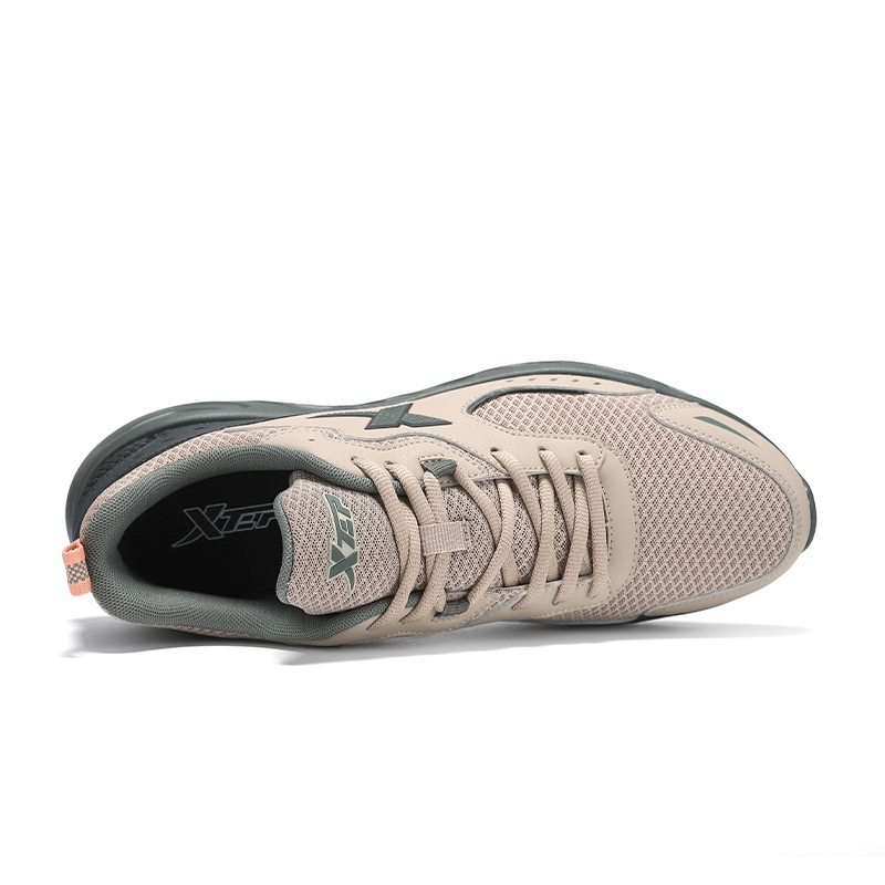 XTEP Cushioning Abrasion Resistant Low top Casual Running Shoes Men’s Tea Umber Coal Black