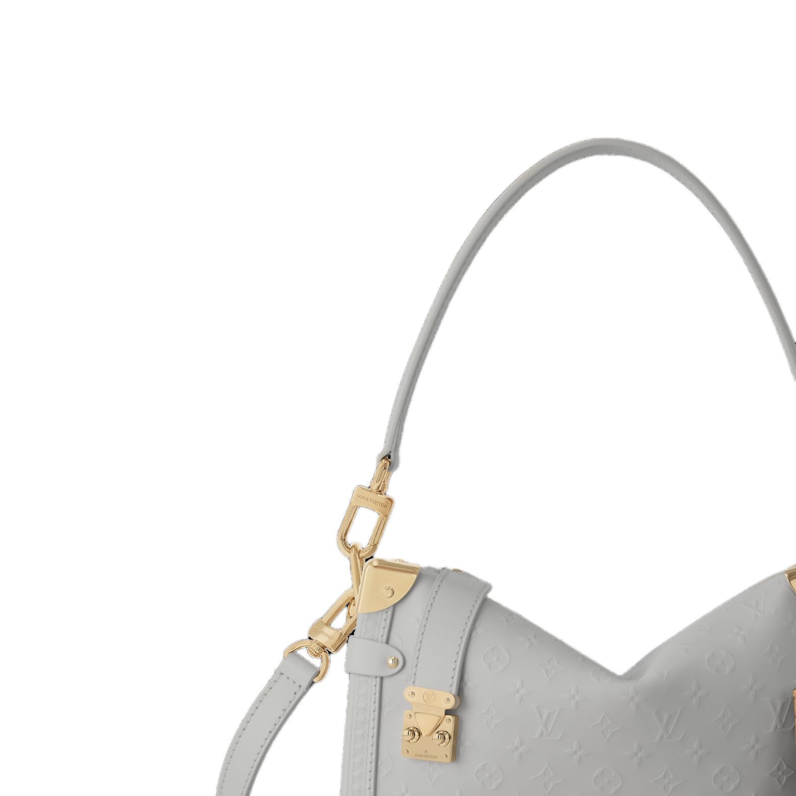 Женская сумка Louis Vuitton Side Trunk MM (серая) — фото 3