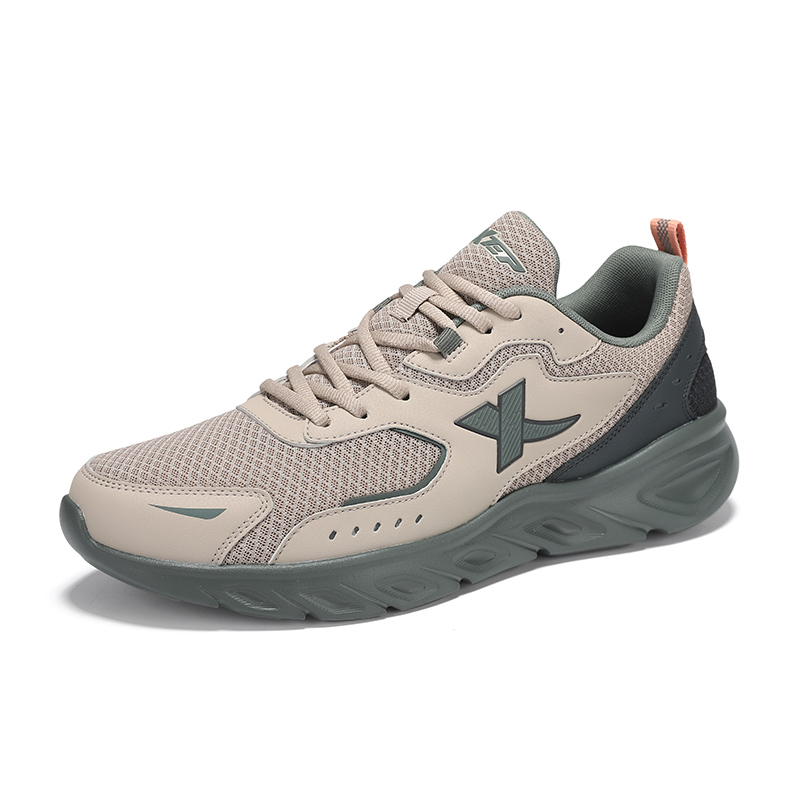 XTEP Cushioning Abrasion Resistant Low top Casual Running Shoes Men’s Tea Umber Coal Black
