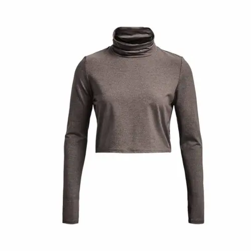 Under Armour Turtleneck Fitted Long Sleeved T Shirt Women's Brown