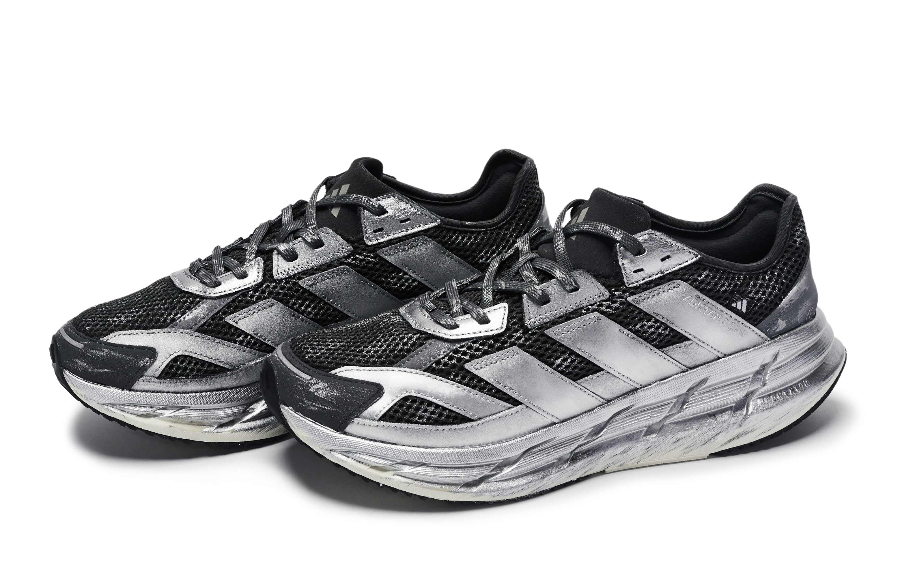 Adidas ADISTAR 3 Abrasion Resistant Abrasion Resistant Low top Running Shoes Unisex Black Silver Gray
