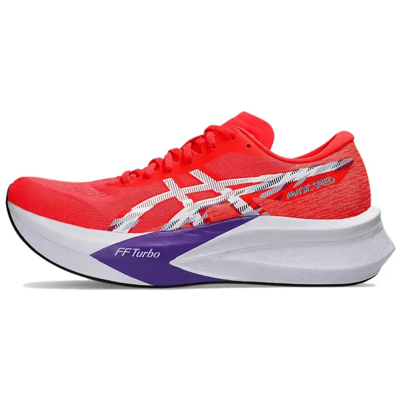 ASICS MAGIC SPEED 4 Abrasion Resistant Rebound Low top Casual Racing Running Shoes Men's Red White Wide Fit
