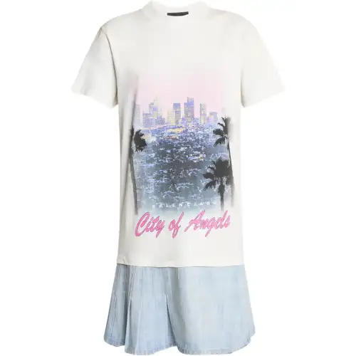 Balenciaga Layered Mid Length T-Shirt Dress