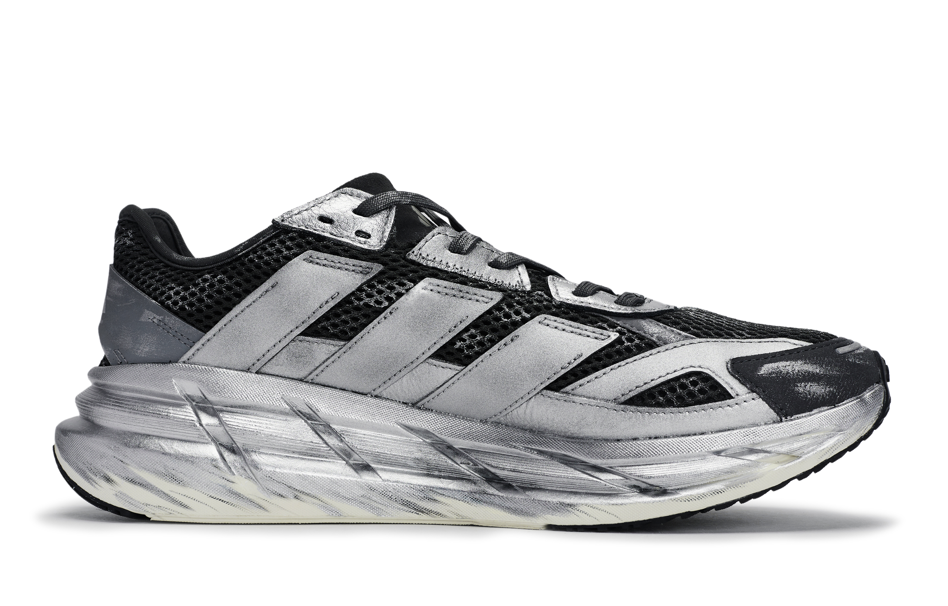 Adidas ADISTAR 3 Abrasion Resistant Abrasion Resistant Low top Running Shoes Unisex Black Silver Gray
