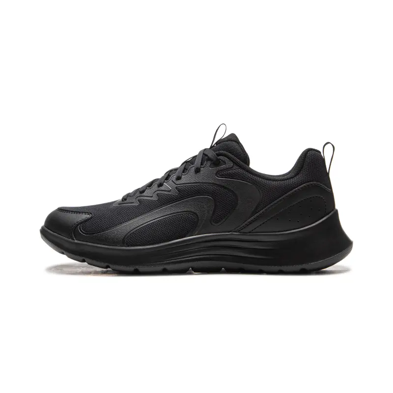 Li Ning Light Feather FW Cushioning Slip Resistant Abrasion Resistant Breathable Low top Running Shoes Men's Black