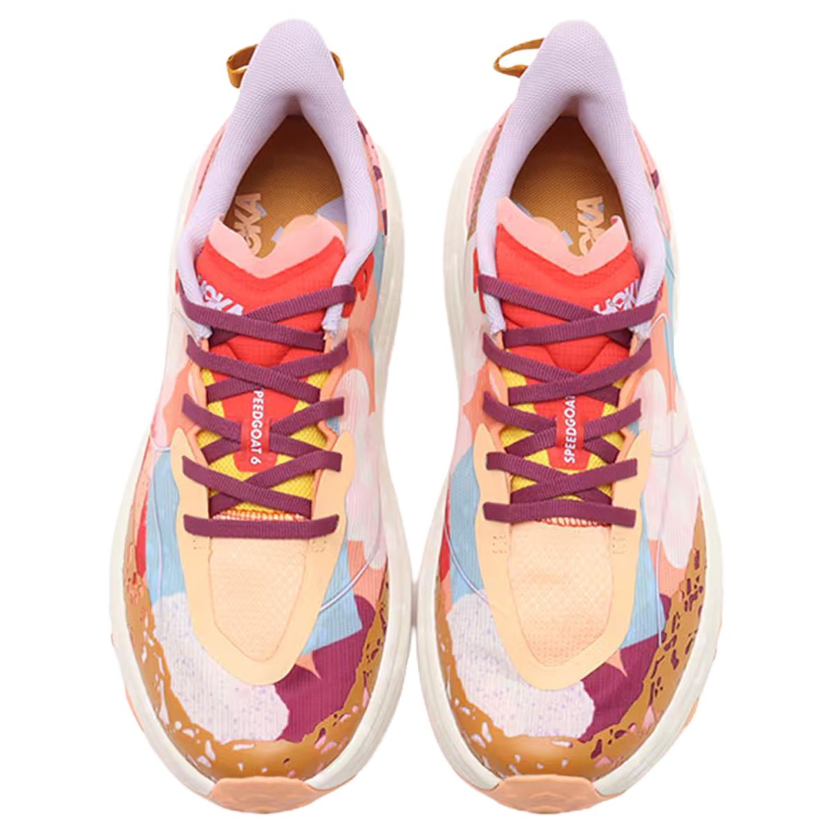 STUDIO PROBA x HOKA ONE ONE Speedgoat 6 Abrasion Resistant Low top Running Shoes Unisex Beige Orange