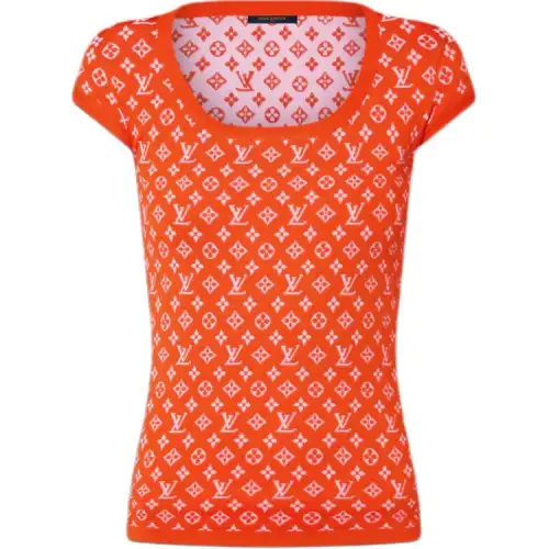 Lv Monogram Jacquard Knit Top