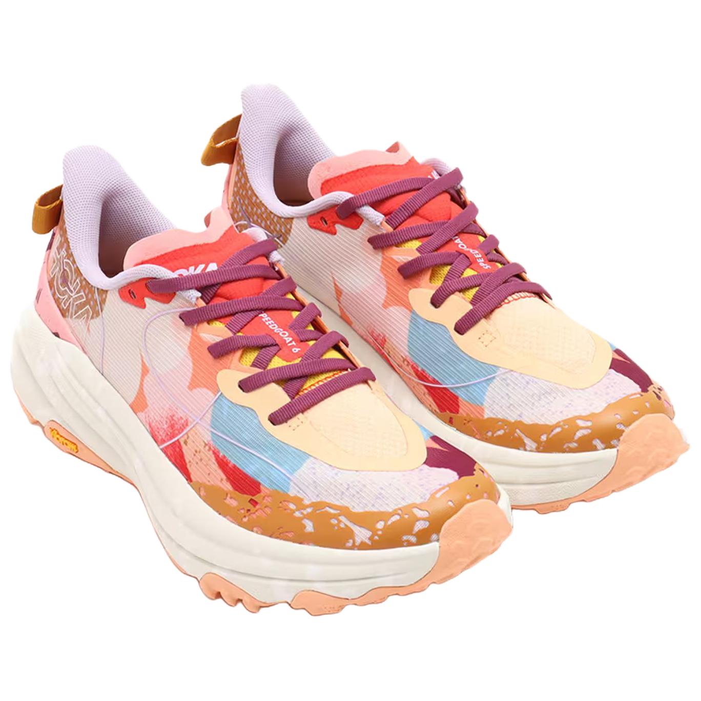 STUDIO PROBA x HOKA ONE ONE Speedgoat 6 Abrasion Resistant Low top Running Shoes Unisex Beige Orange