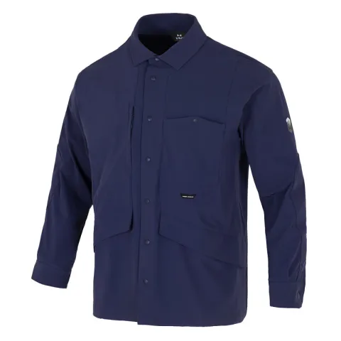 Under Armour Storm Shirts Men's Dark Blue Lapel Moderate Workwear