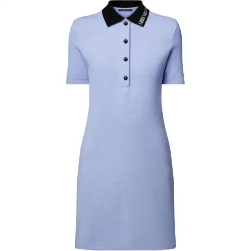 Lv Monogram Piqué Polo Dress