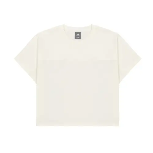 New Balance T Shirts Women's Ivory White Crew Neck Moderate