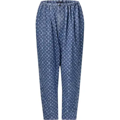 Lv Monogram Denim Pants