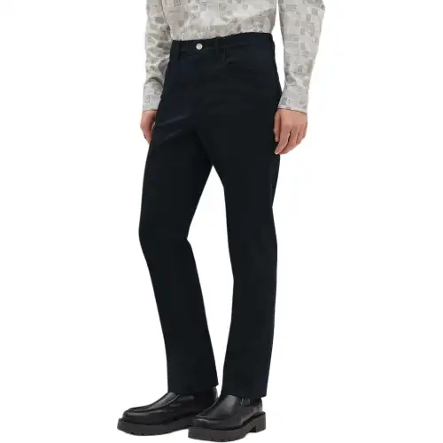 HERMES Jeans Men's Black Moderate Straight Fit Pants