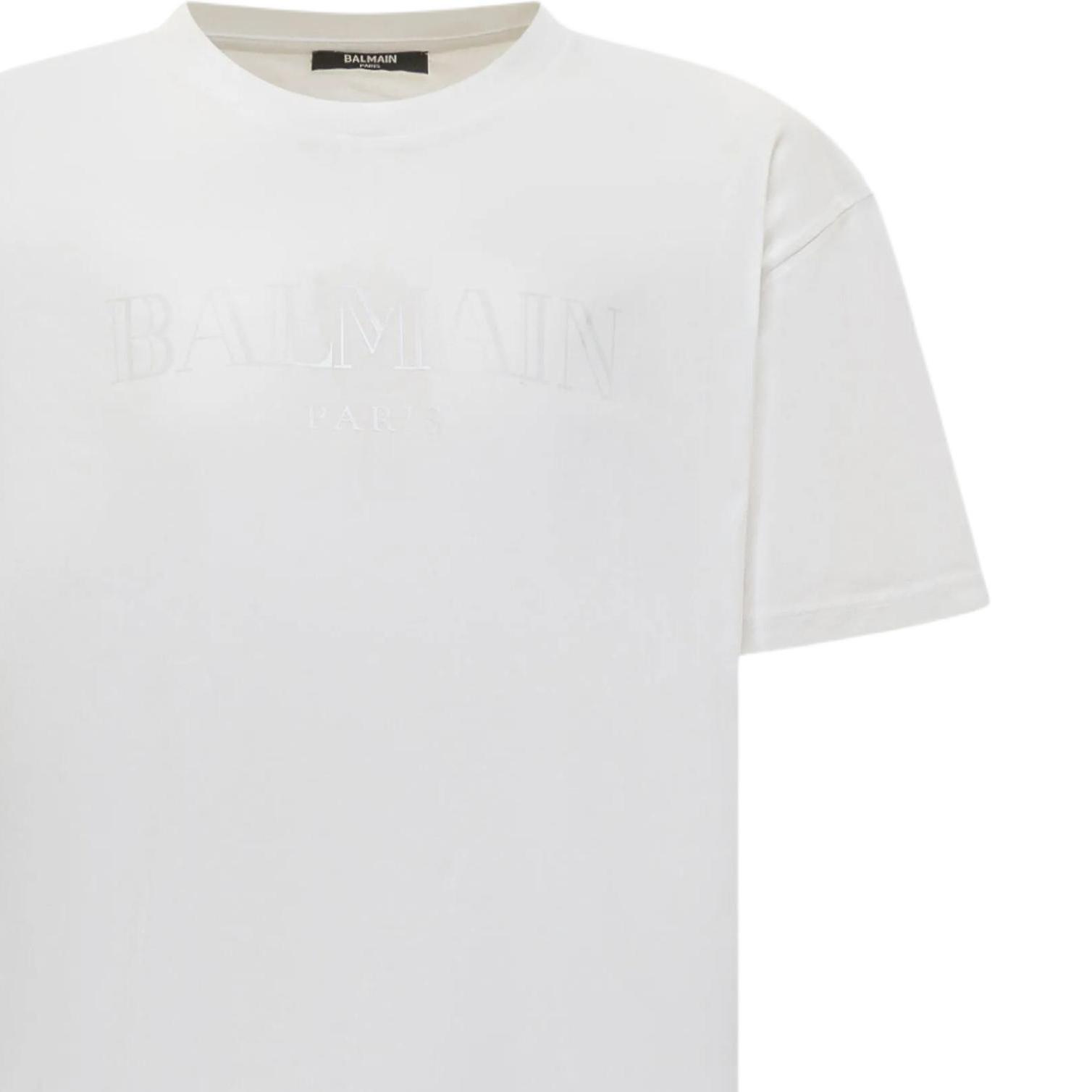 Мужская футболка BALMAIN (белая) — фото 3
