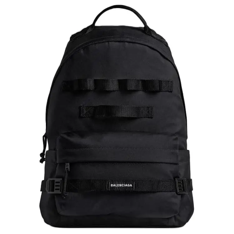 Balenciaga Nylon Backpack Medium Men's Black