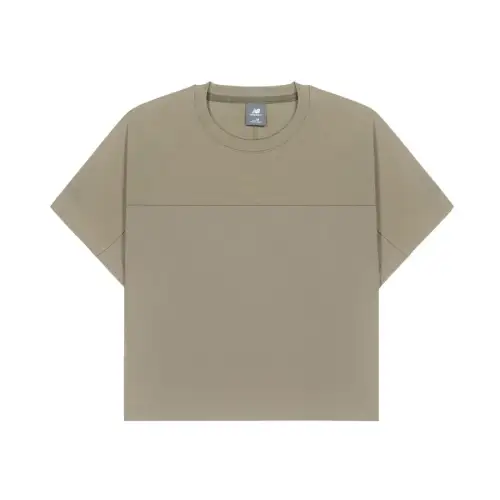 New Balance T Shirts Women's Yellow Crew Neck Moderate