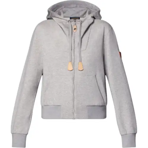 Lv Leather Accent Hoodie